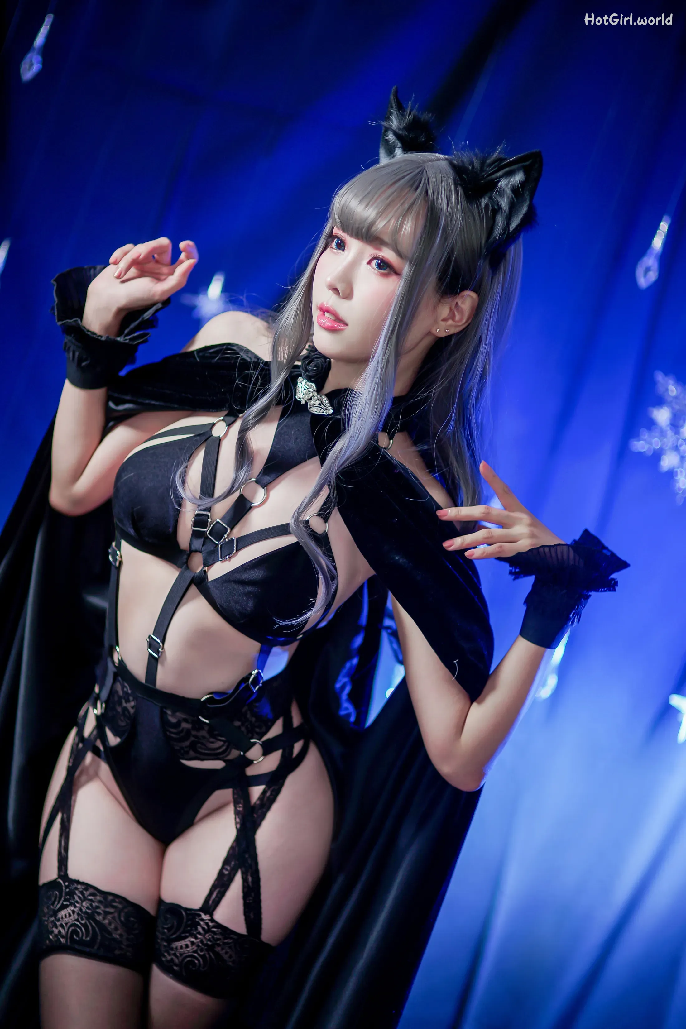 Coser-Ely_eee-ElyEE子-灰太狼-黑丝带