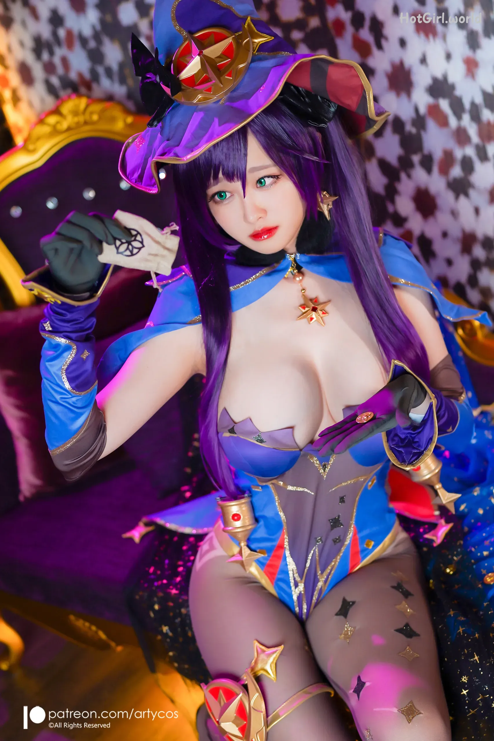 Coser-Arty-亞緹-Genshin Mona(14 photos + 16 uncensored photos)