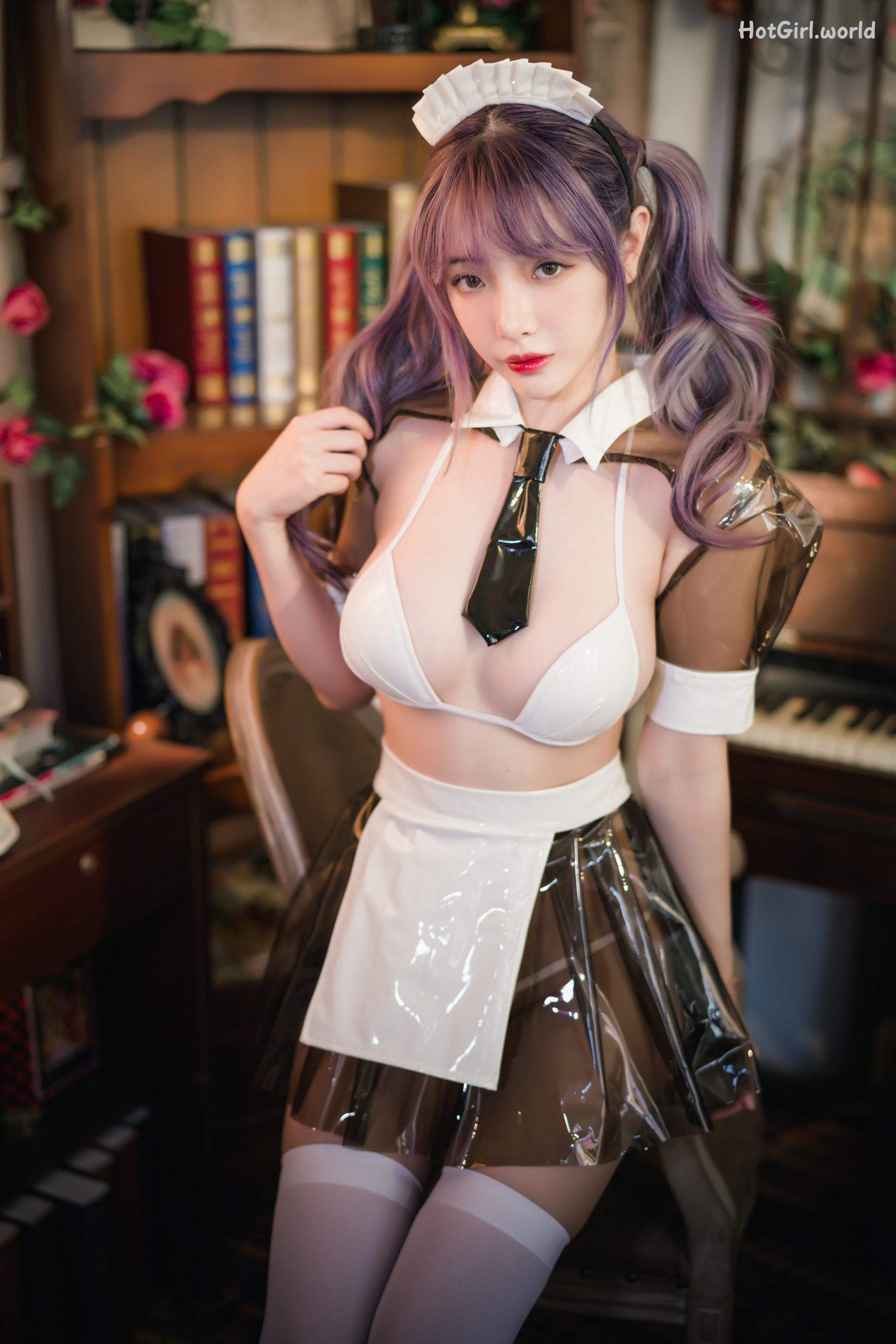 Coser@雯妹不讲道理 Vol.047 透明皮衣女仆