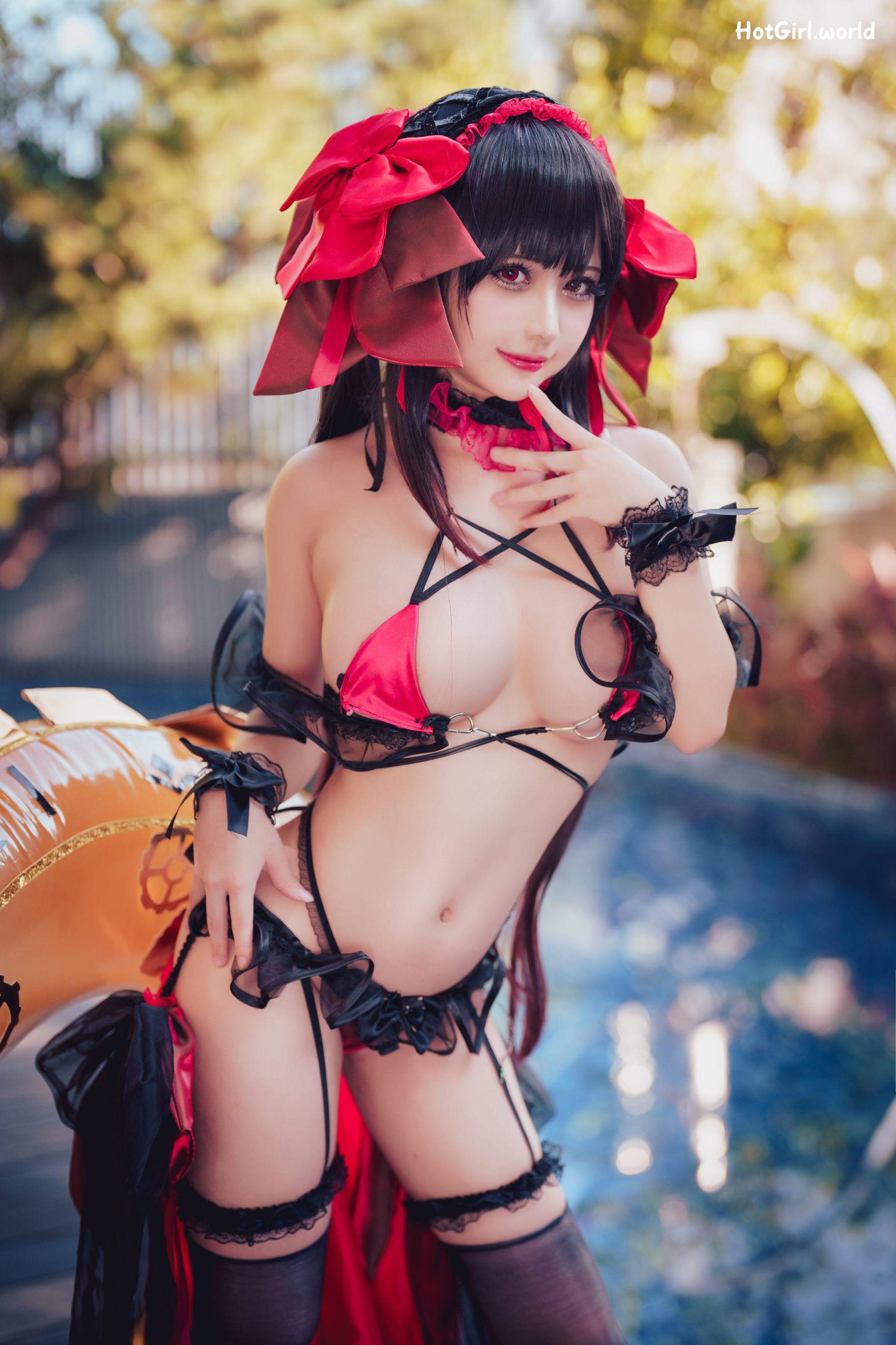Coser@沖田凜花Rinka - Kurumi Tokisaki Swimsuit