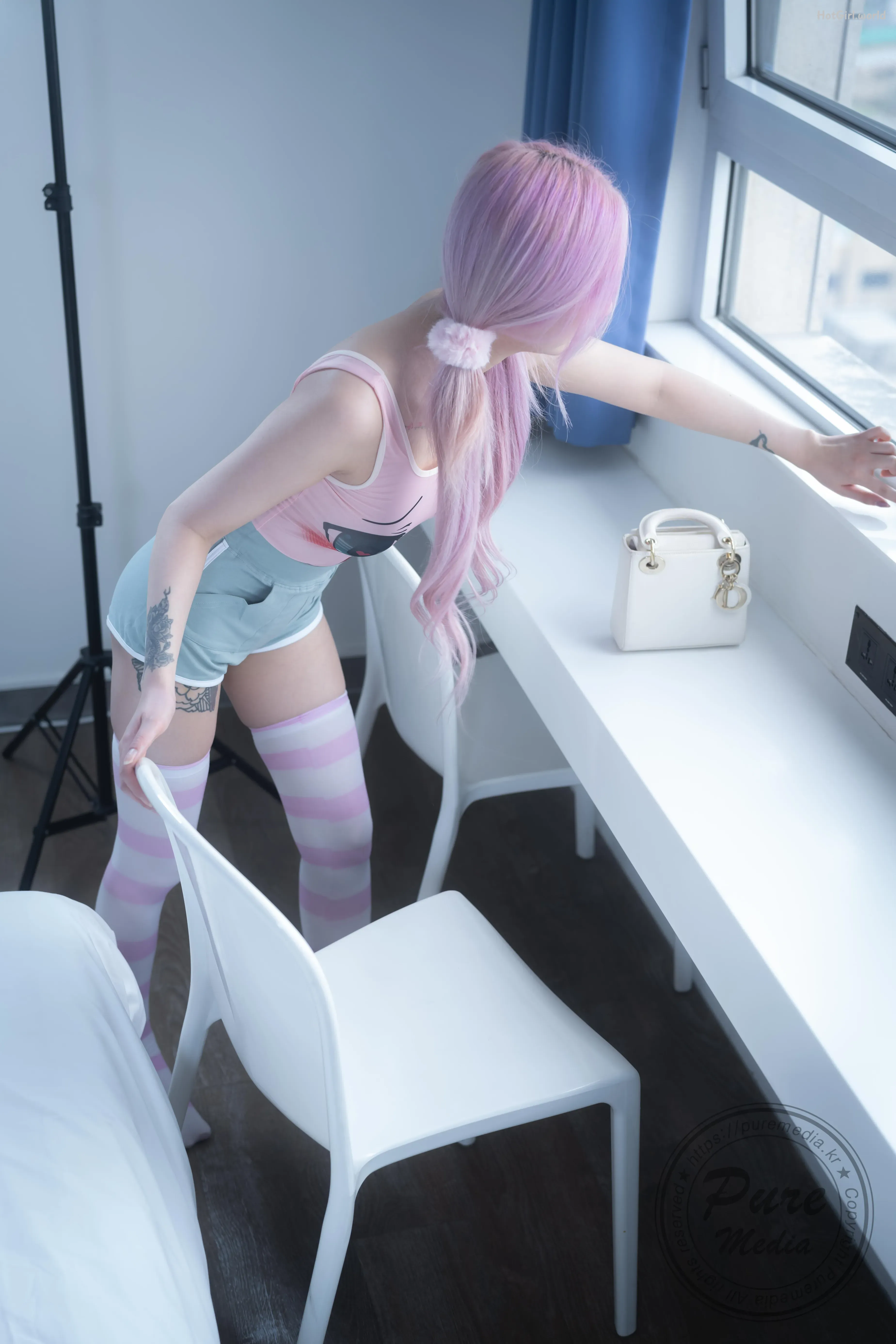 Pure Media Vol.251 Jia (지아) - Everything is Pinky Day(58 photos + 75 uncensored photos)