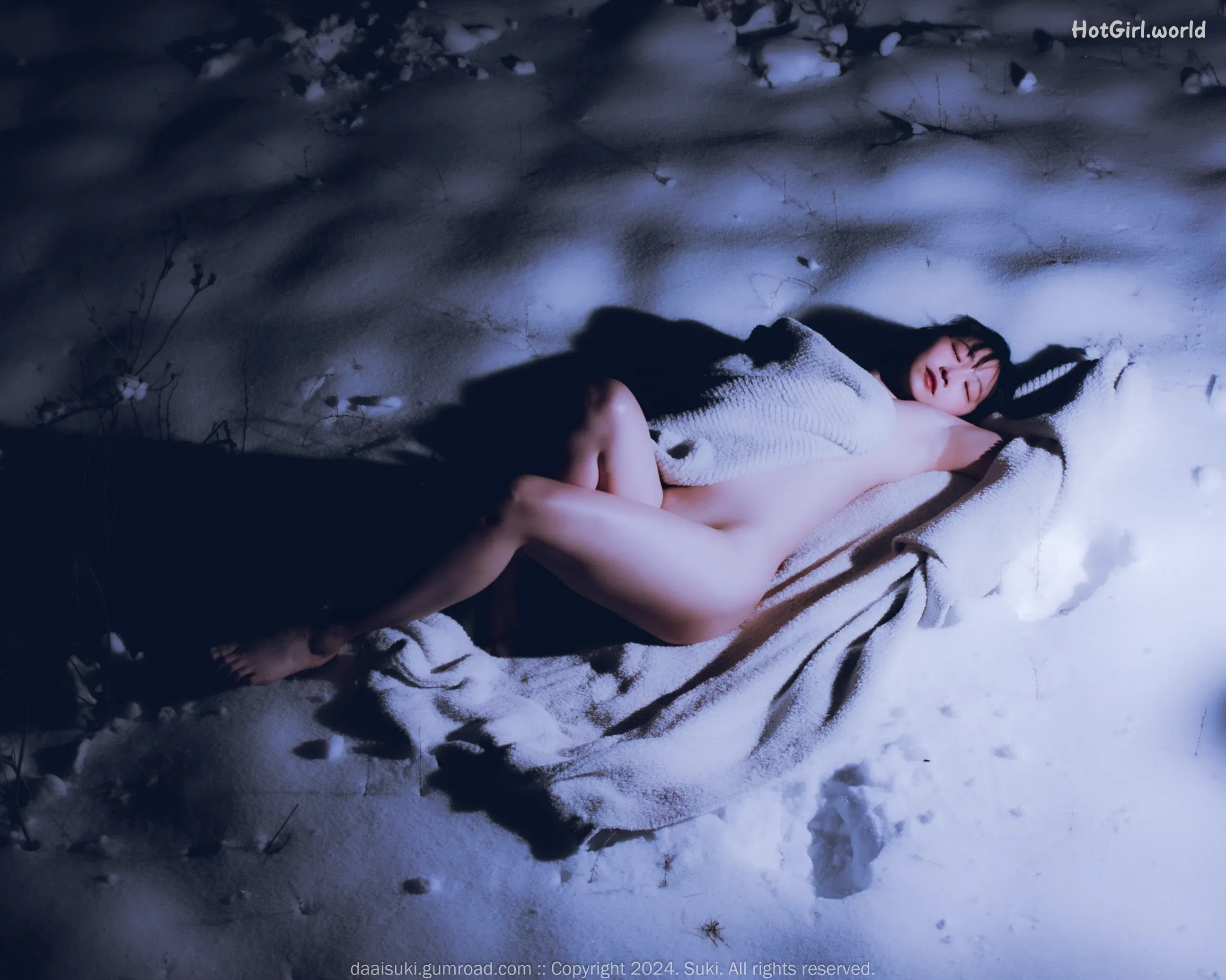 Suki-숙희-Snowy Night(38 photos + 27 uncensored photos)