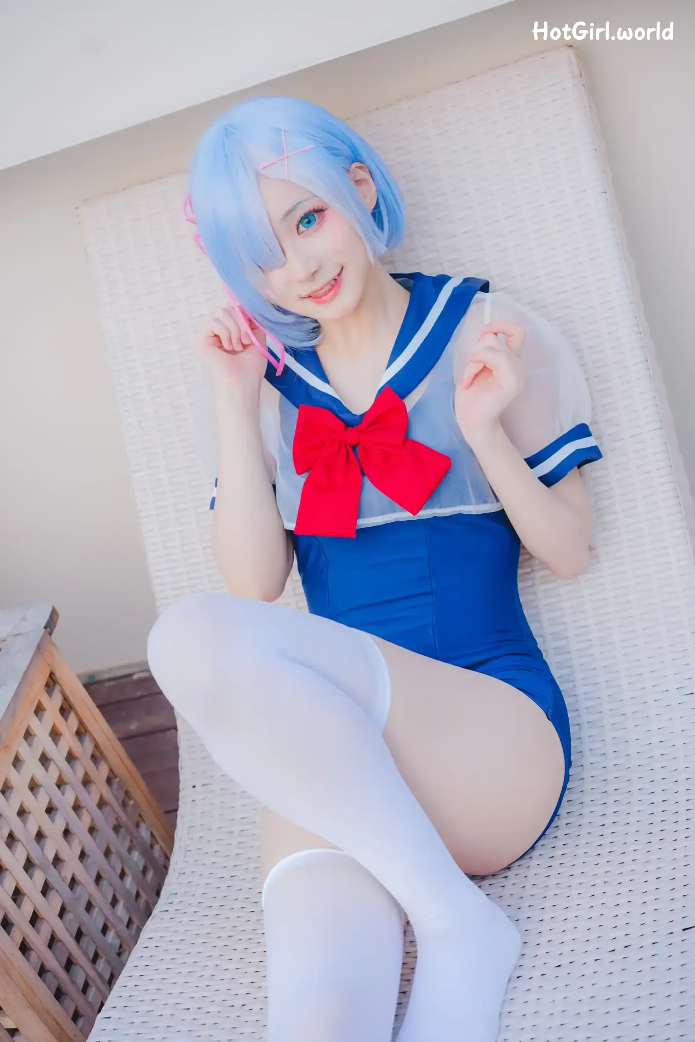 Coser-幼愛-Youmeko-蕾姆泳装