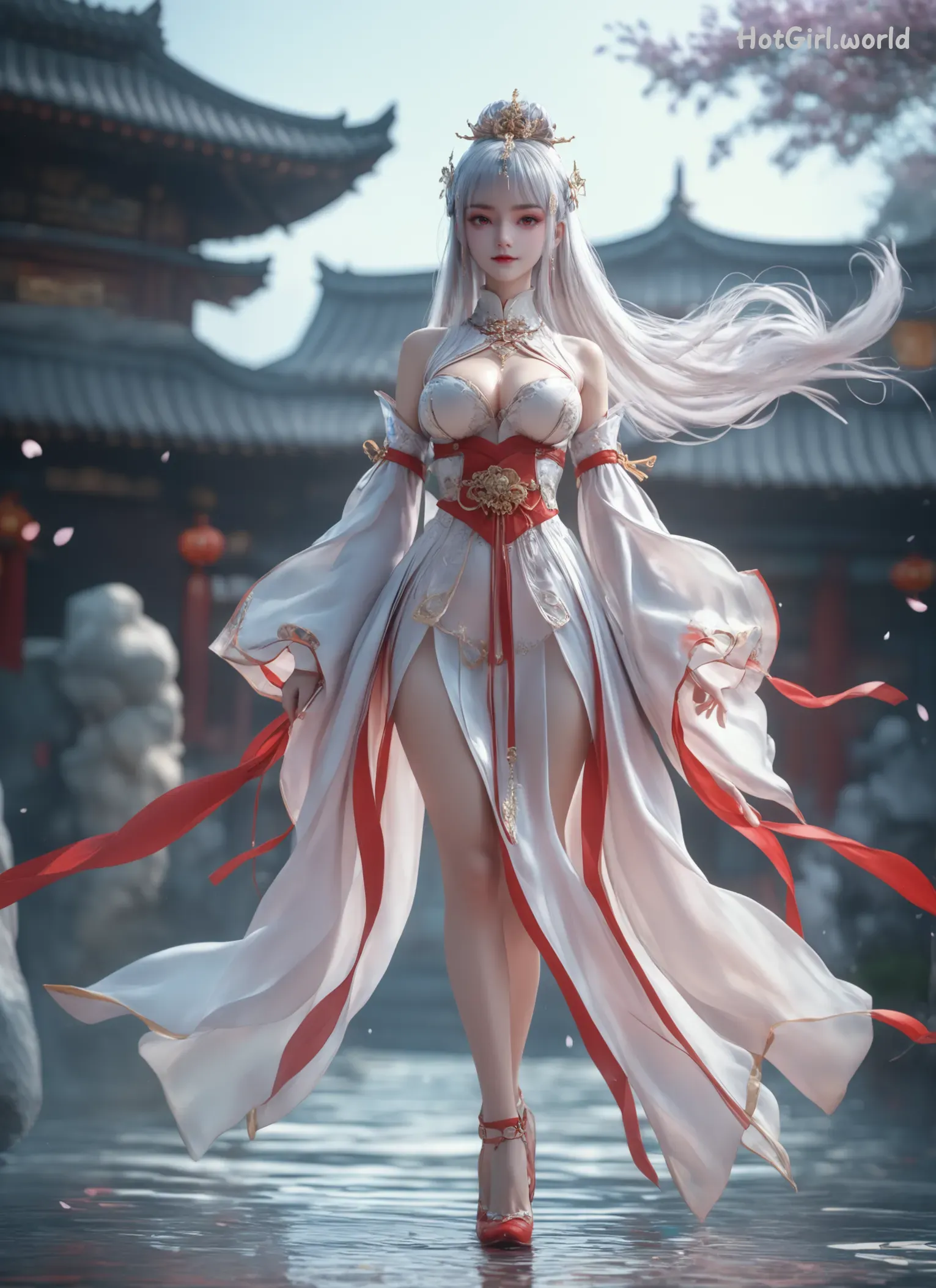 AI Generated-完美世界-太阴玉兔-调教-锐克